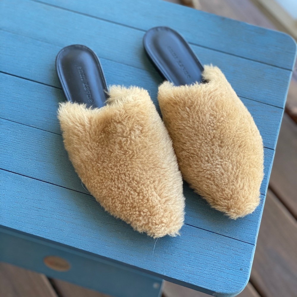 Jenni Kayne Shearling Mule Tan 37